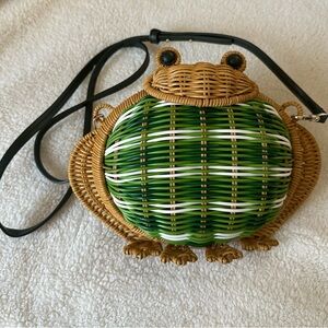 Kate Spade New York Hoppkins Wicker Fog Clutch Crossbody Bag